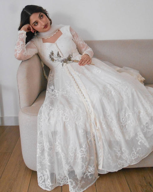 Simran – Timeless White Elegance