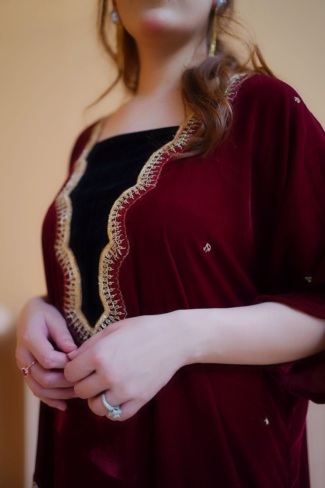 Maroon Majesty Kaftan