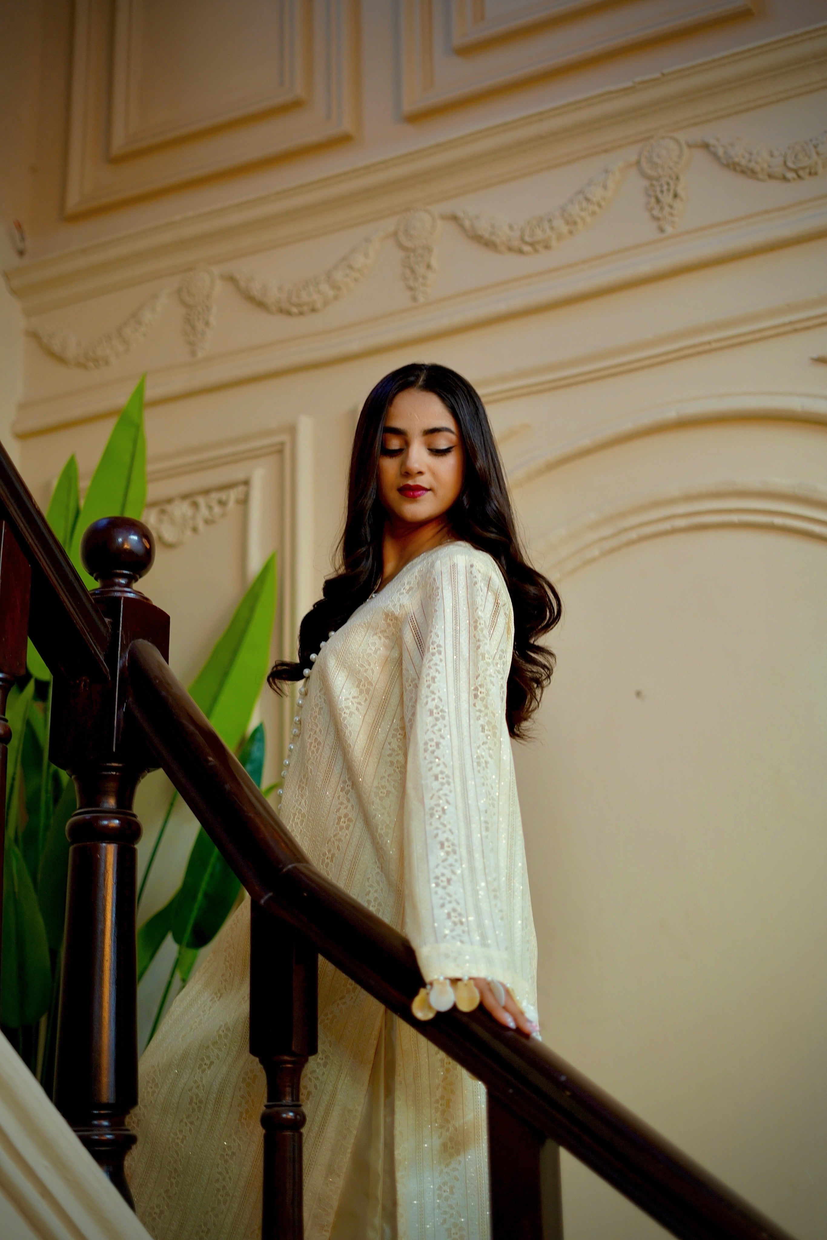 Ivory – 2 Piece Long Kaftan Set