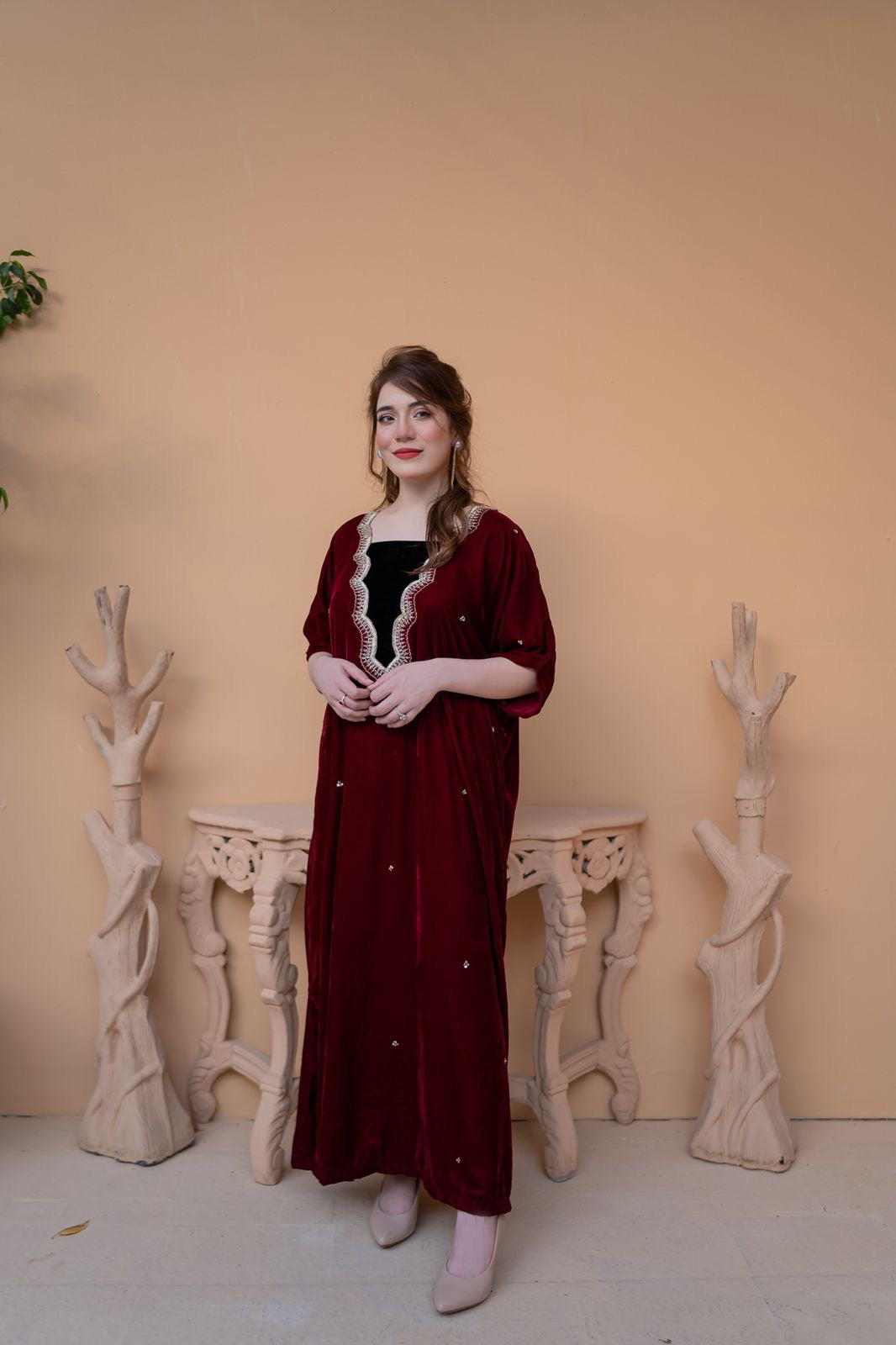 Maroon Majesty Kaftan