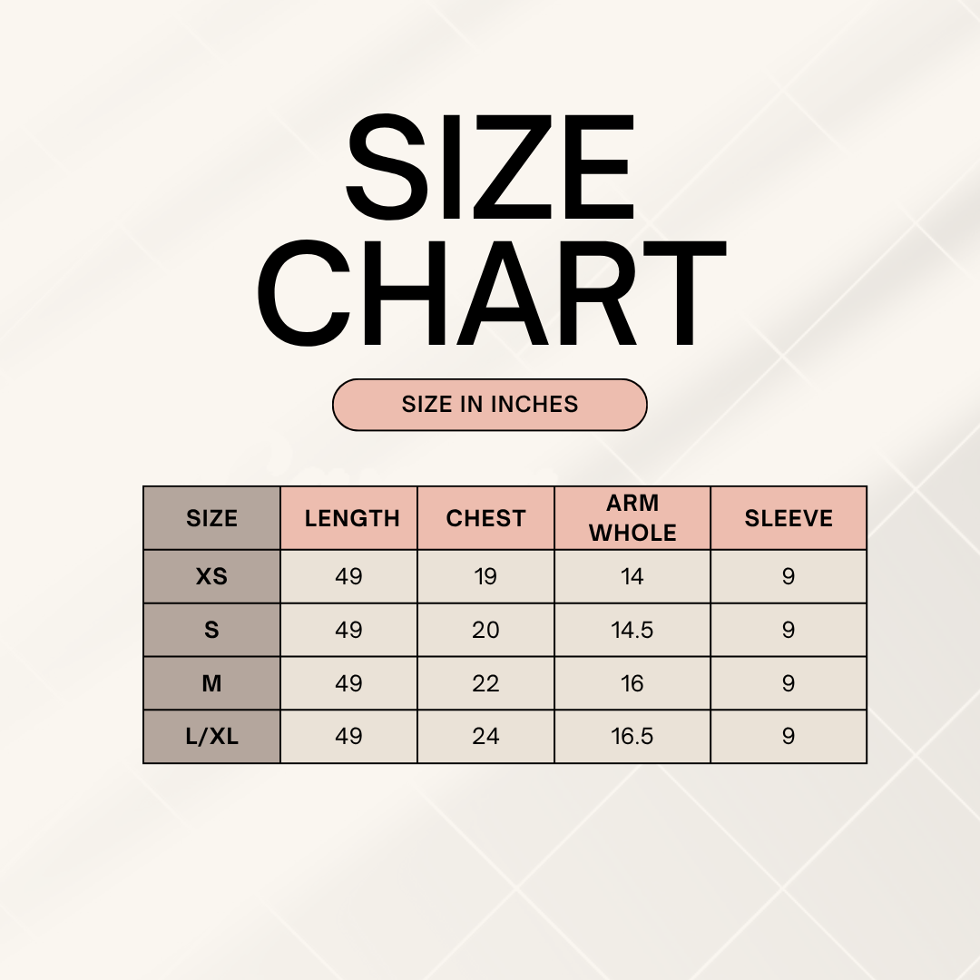 Bublee Chic Size Chart