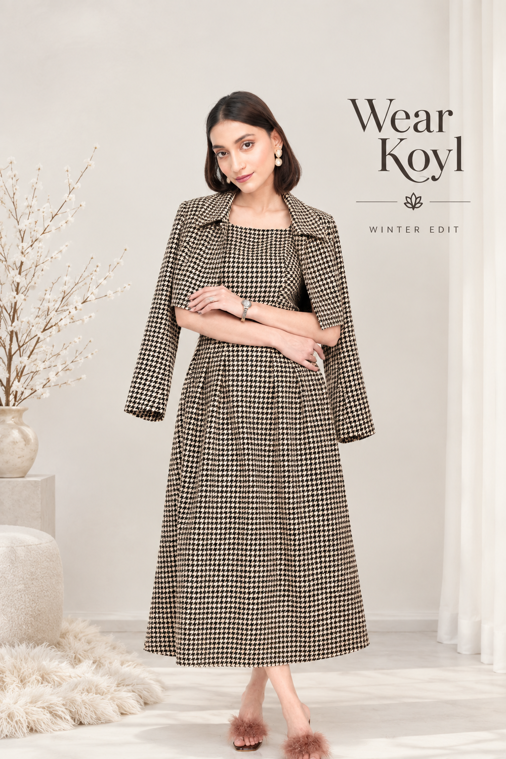 Check 2 Piece Dress