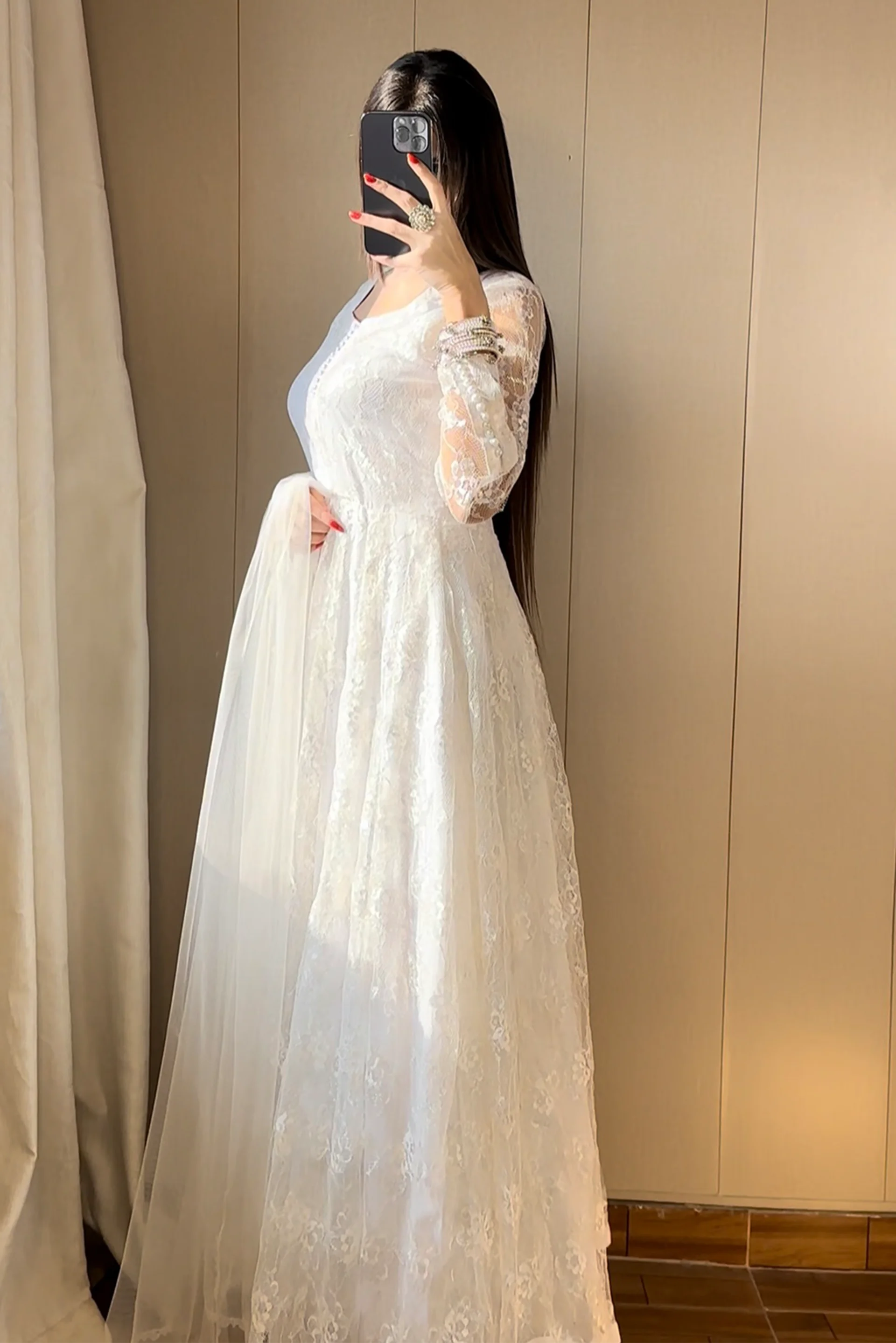 Simran – Timeless White Elegance