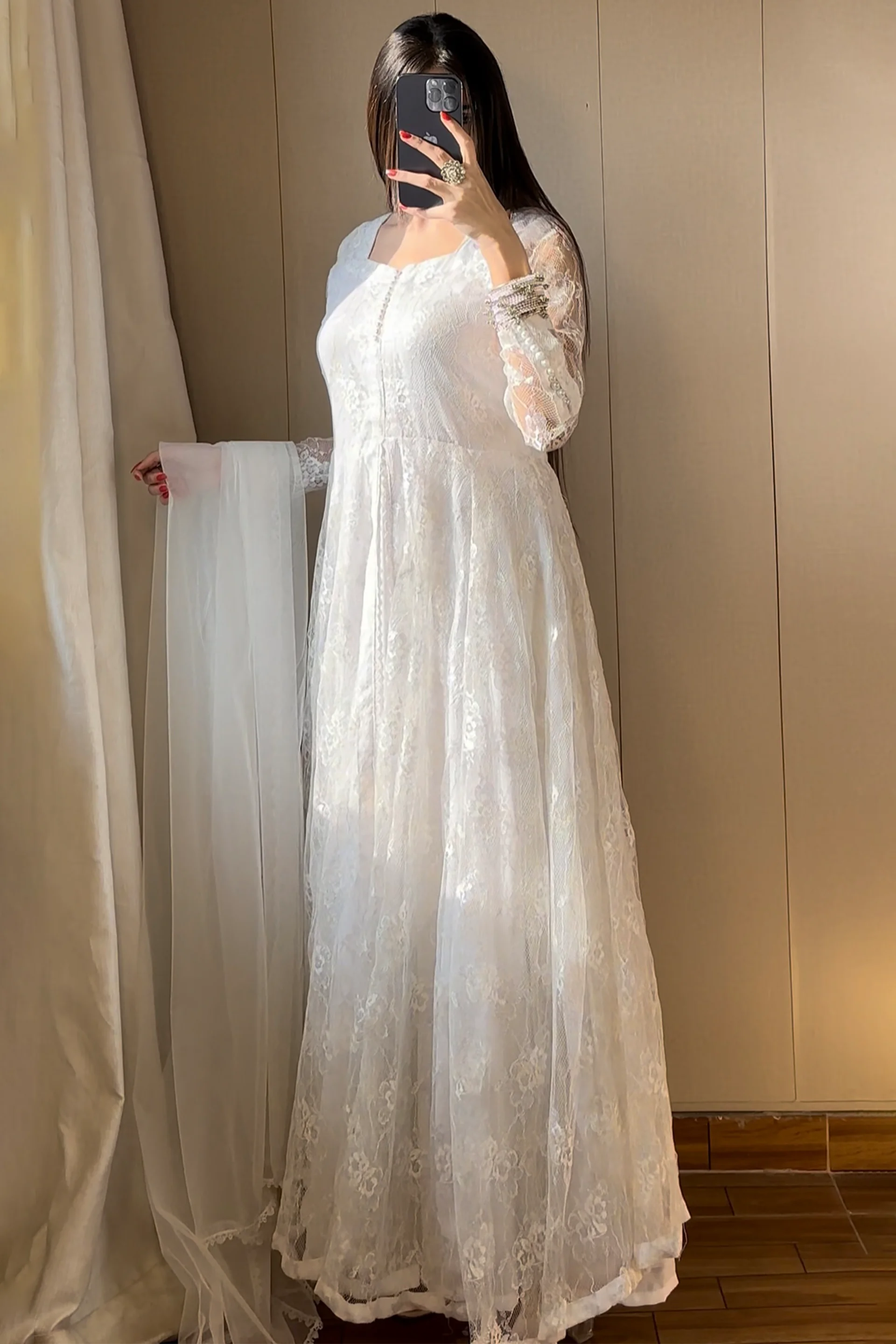 Simran – Timeless White Elegance