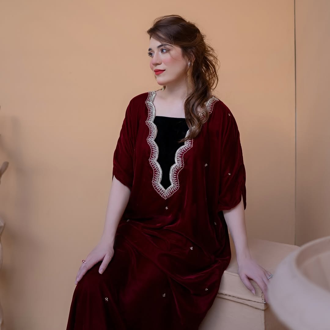 Maroon Majesty Kaftan