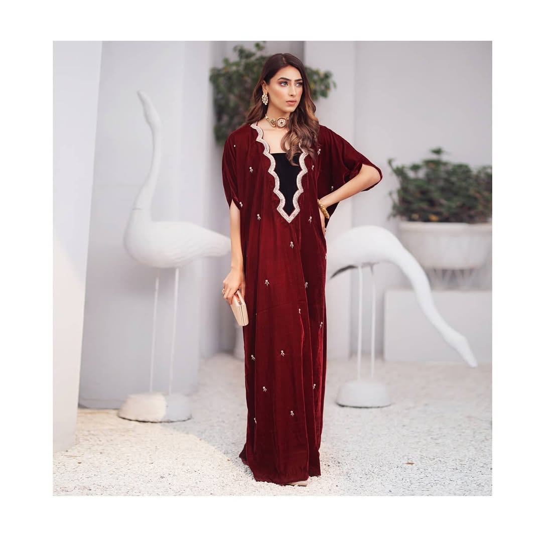 Maroon Majesty Kaftan
