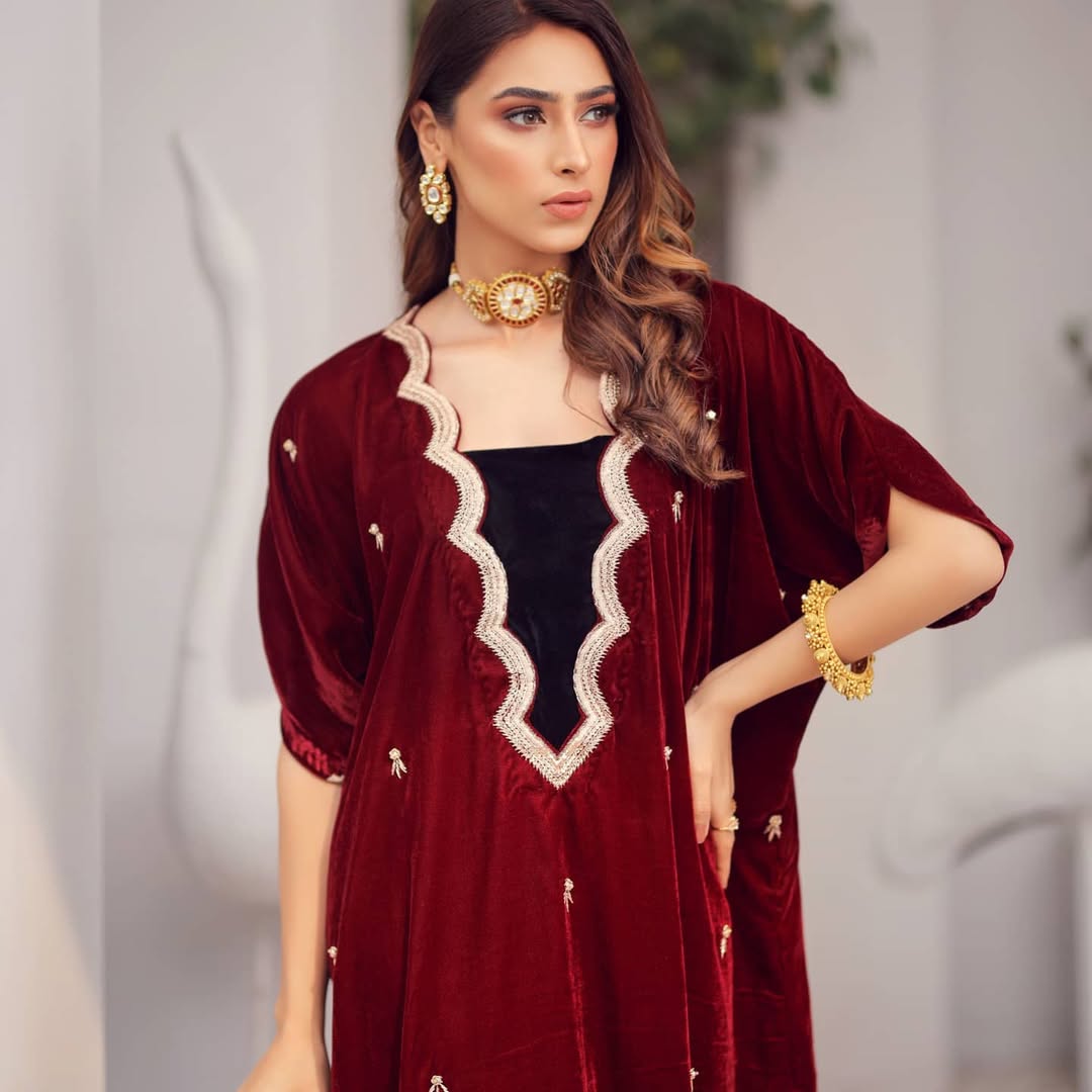 Maroon Majesty Kaftan