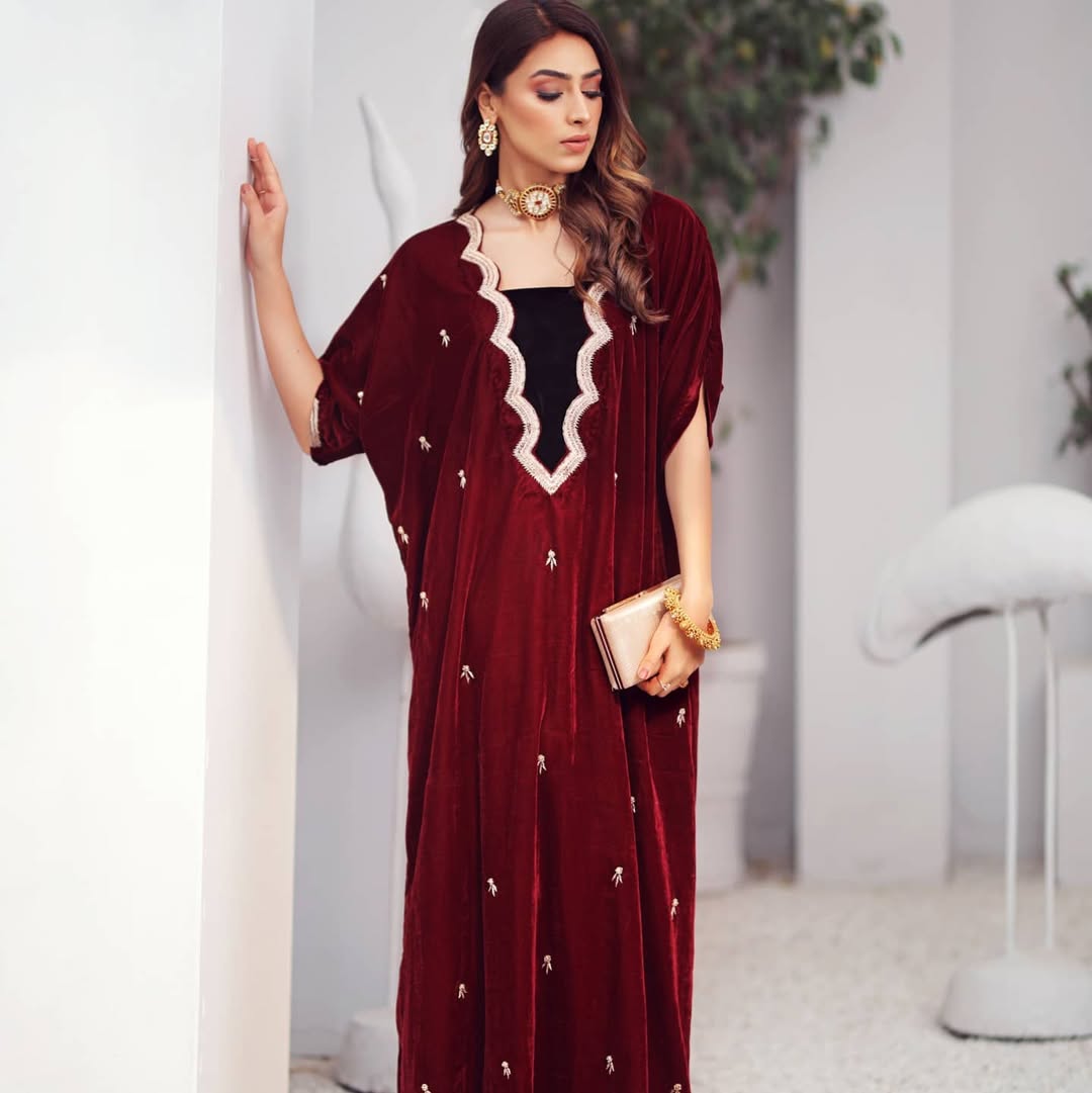 Maroon Majesty Kaftan