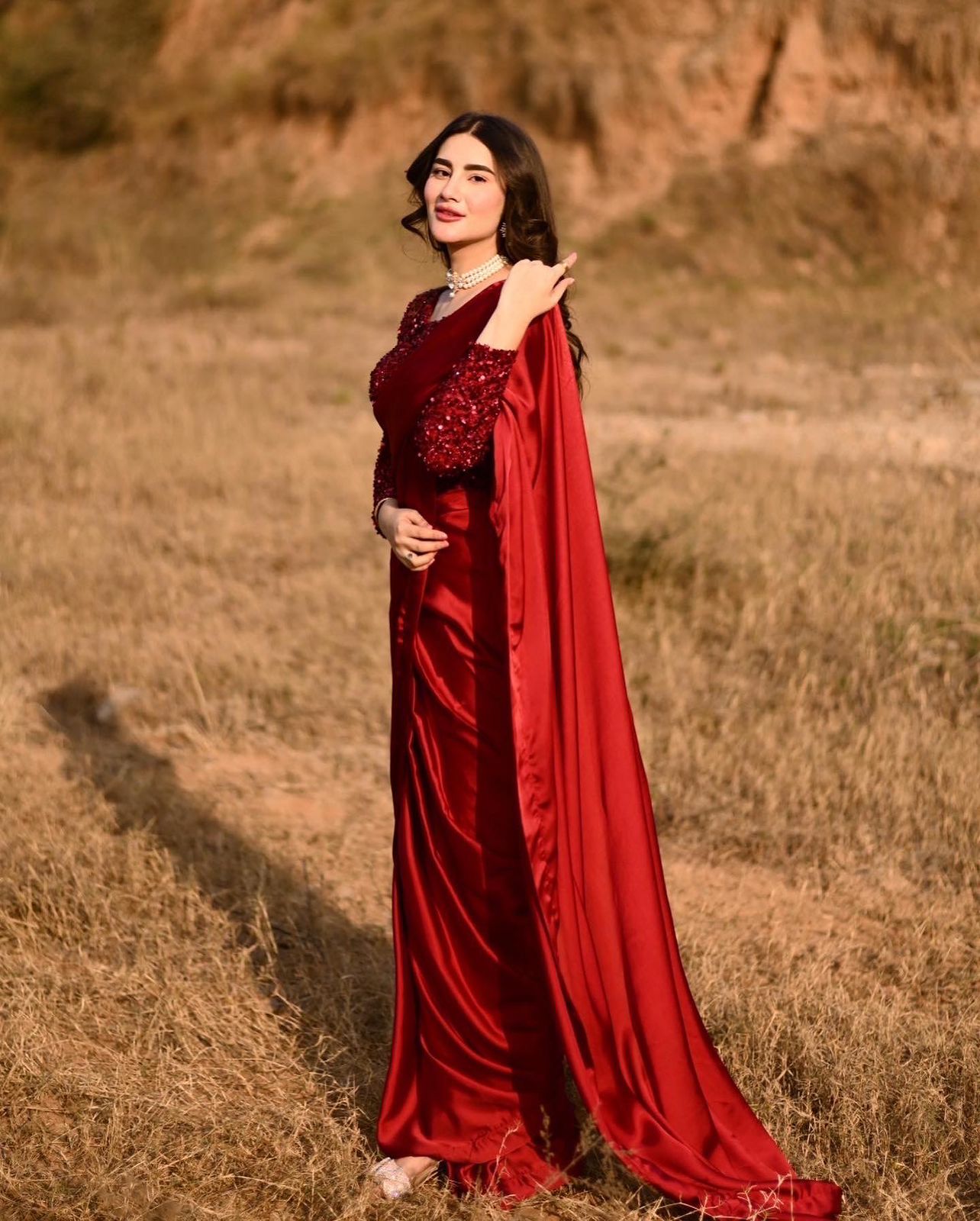 Ruby Moonlight - Saree